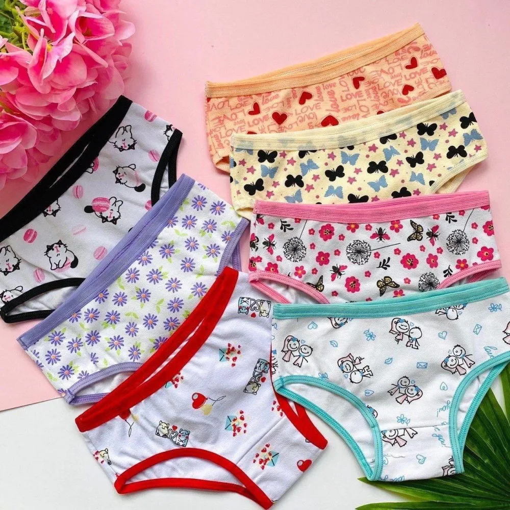 CALCINHA INFANTIL ALGODÃO VIÉS  (não é possível escolher estampa - estampas variadas)