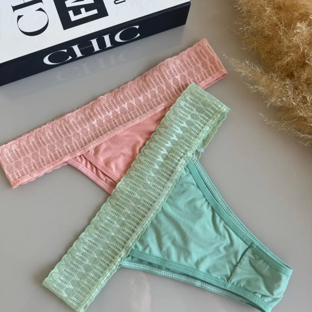 Calcinha conforto microfibra cós renda