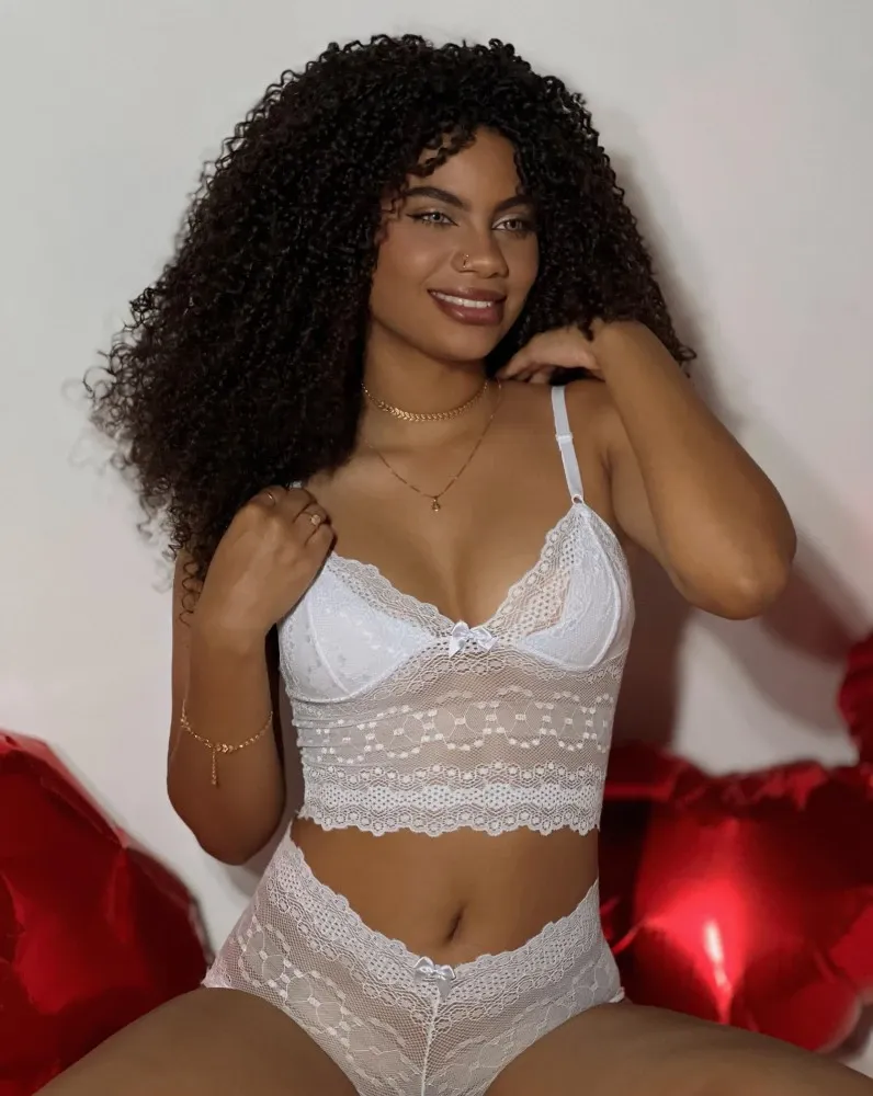 CONJUNTO S/BOJO ESPERA MARIDO  - Branco (rendas variadas)