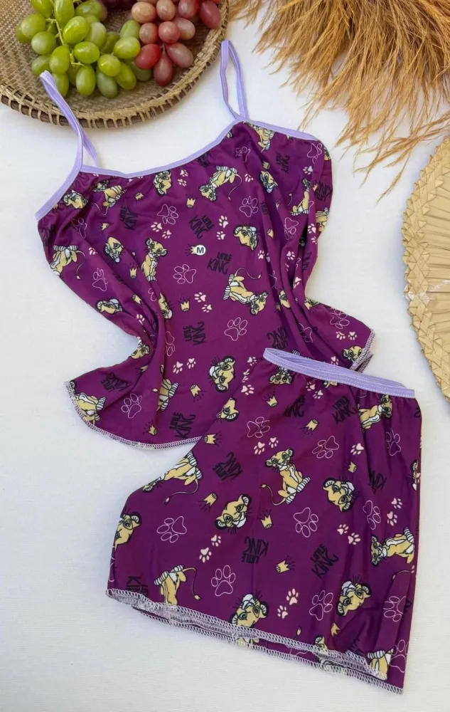 Baby Doll Cropped Poliester Lorena As Estampas Sao Variadas 1