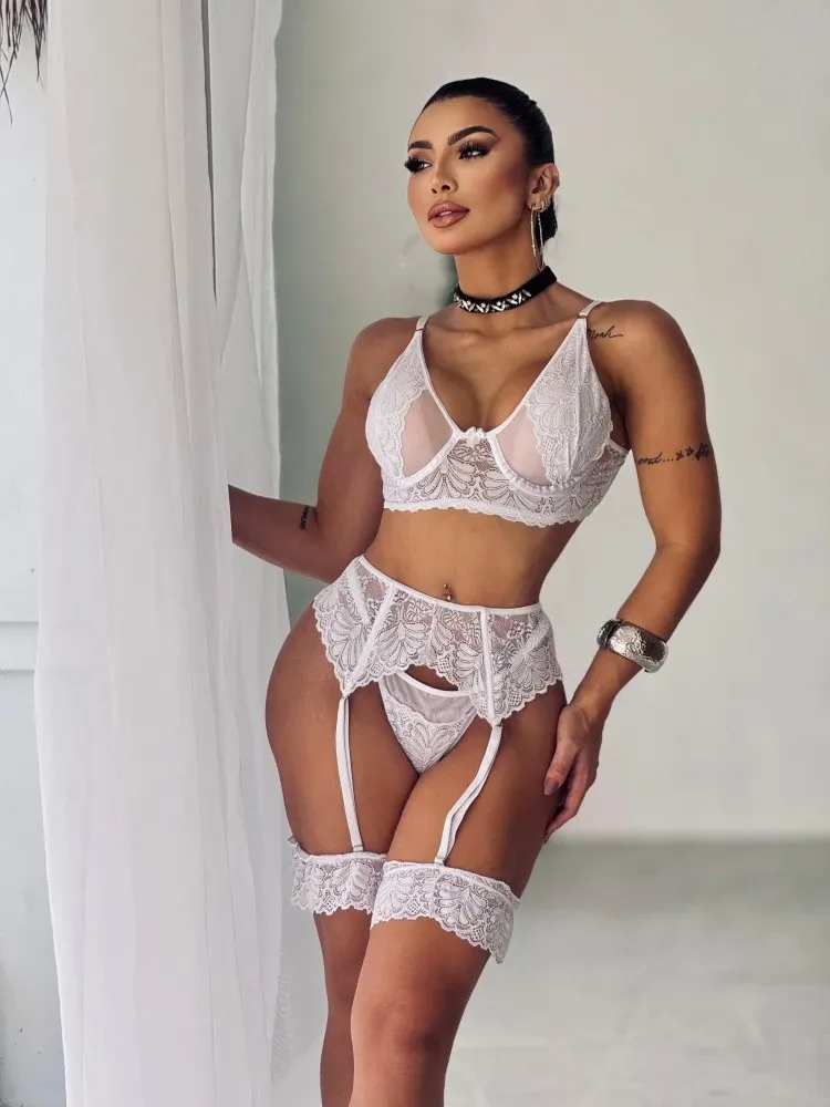 CINTA LIGA ANGÉLICA  - Branco (rendas variadas)