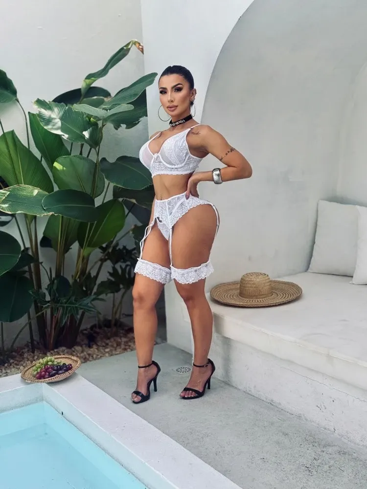 CINTA LIGA ANGÉLICA  - Branco (rendas variadas) 2