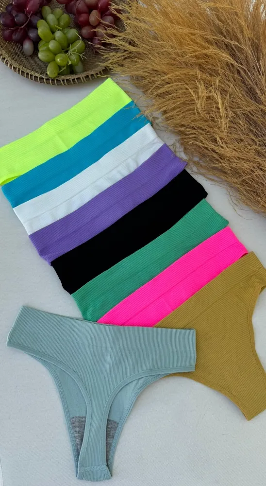 CALCINHA MEIA IMPORTADA FIO COLORIDA (não é possível escolher cor - cores variadas)