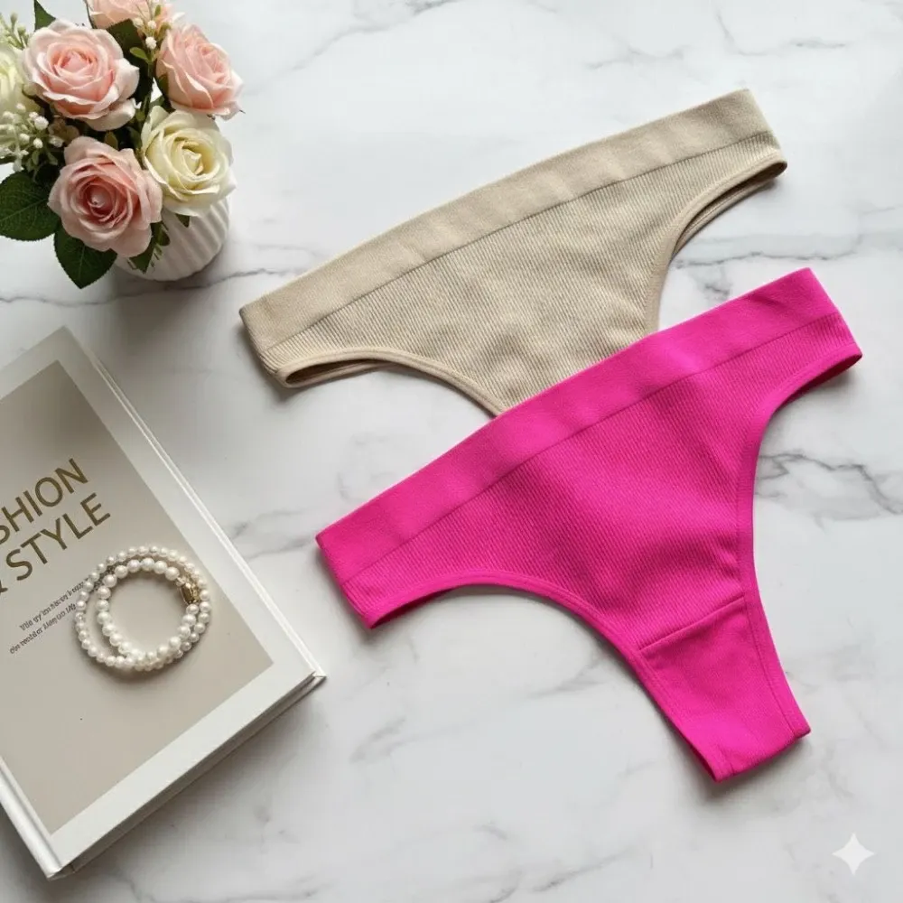 CALCINHA MEIA IMPORTADA FIO COLORIDA (não é possível escolher cor - cores variadas) 5