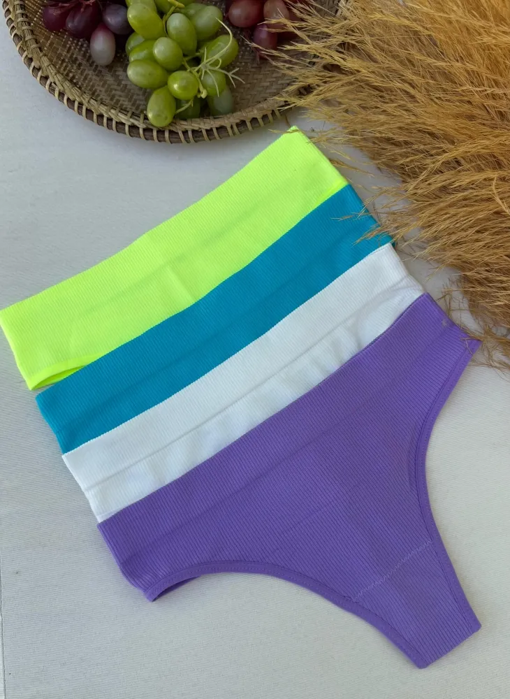 CALCINHA MEIA IMPORTADA FIO COLORIDA (não é possível escolher cor - cores variadas) 2