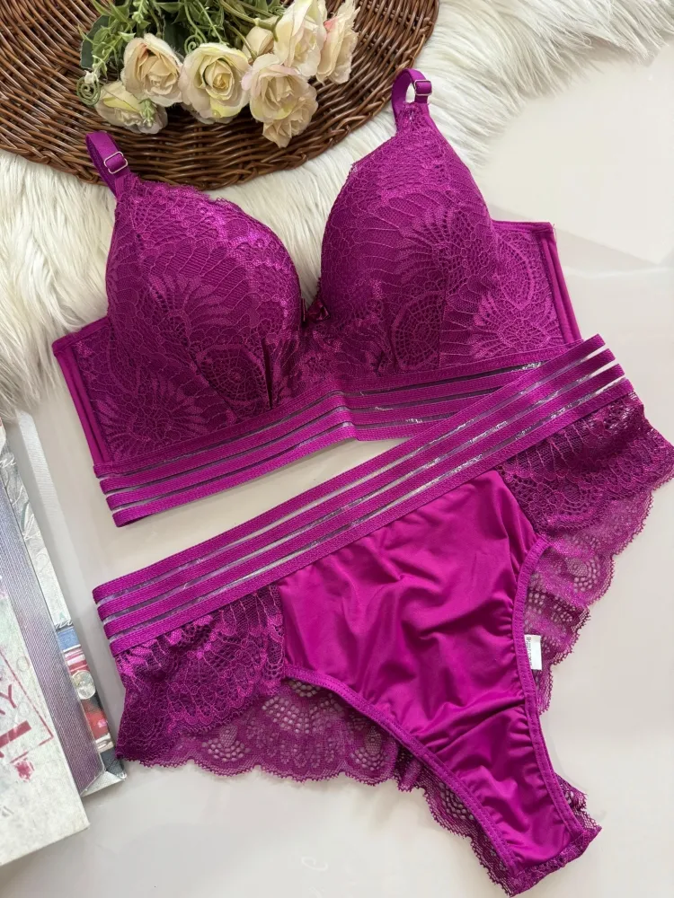 CONJUNTO C/ BOJO ULTRALUXO CATARINA  - Odalisca (rendas variadas)