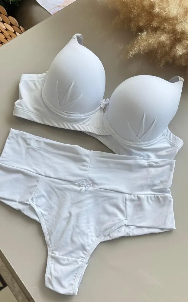 CONJUNTO MICROFIBRA PLUS SIZE SHIRLEY - BRANCO 0