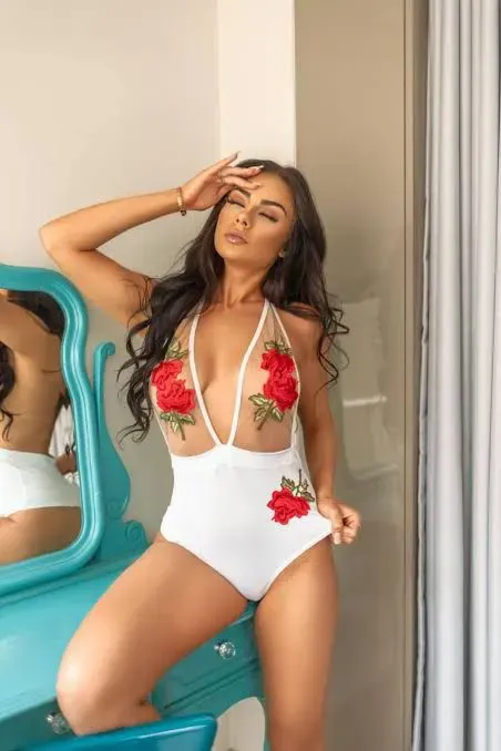 BODY TULE CHERRY - com apliques em tule bordado 2