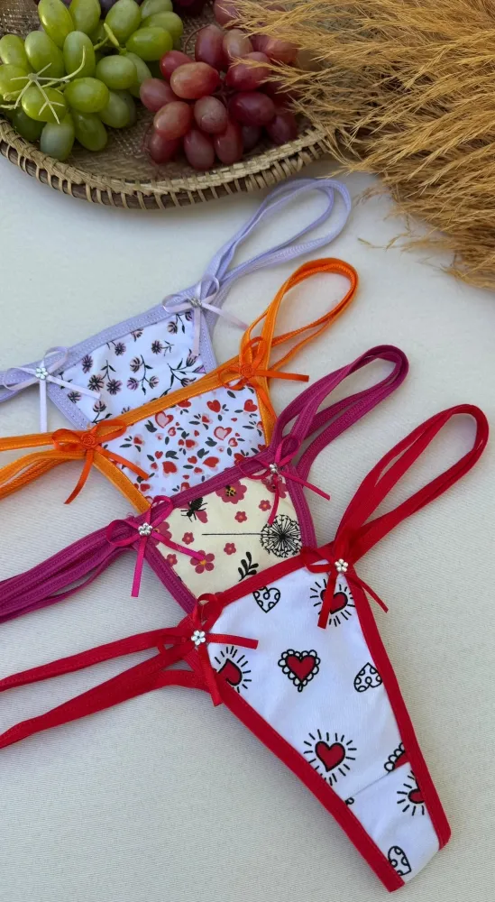 CALCINHA TIRAS 746 (não é possível escolher cor - cores variadas) - Detalhe