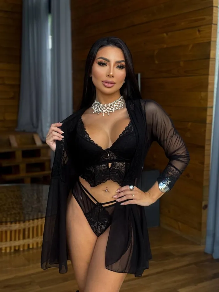 KIT ROBE TULE DEBORA +CONJUNTO C/ BOJO ISIS - Preto 0