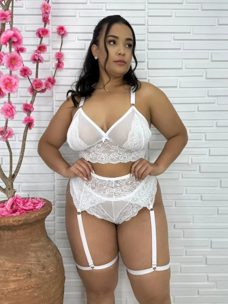 CINTA LIGA PLUS SIZE NATHY - Branco 0